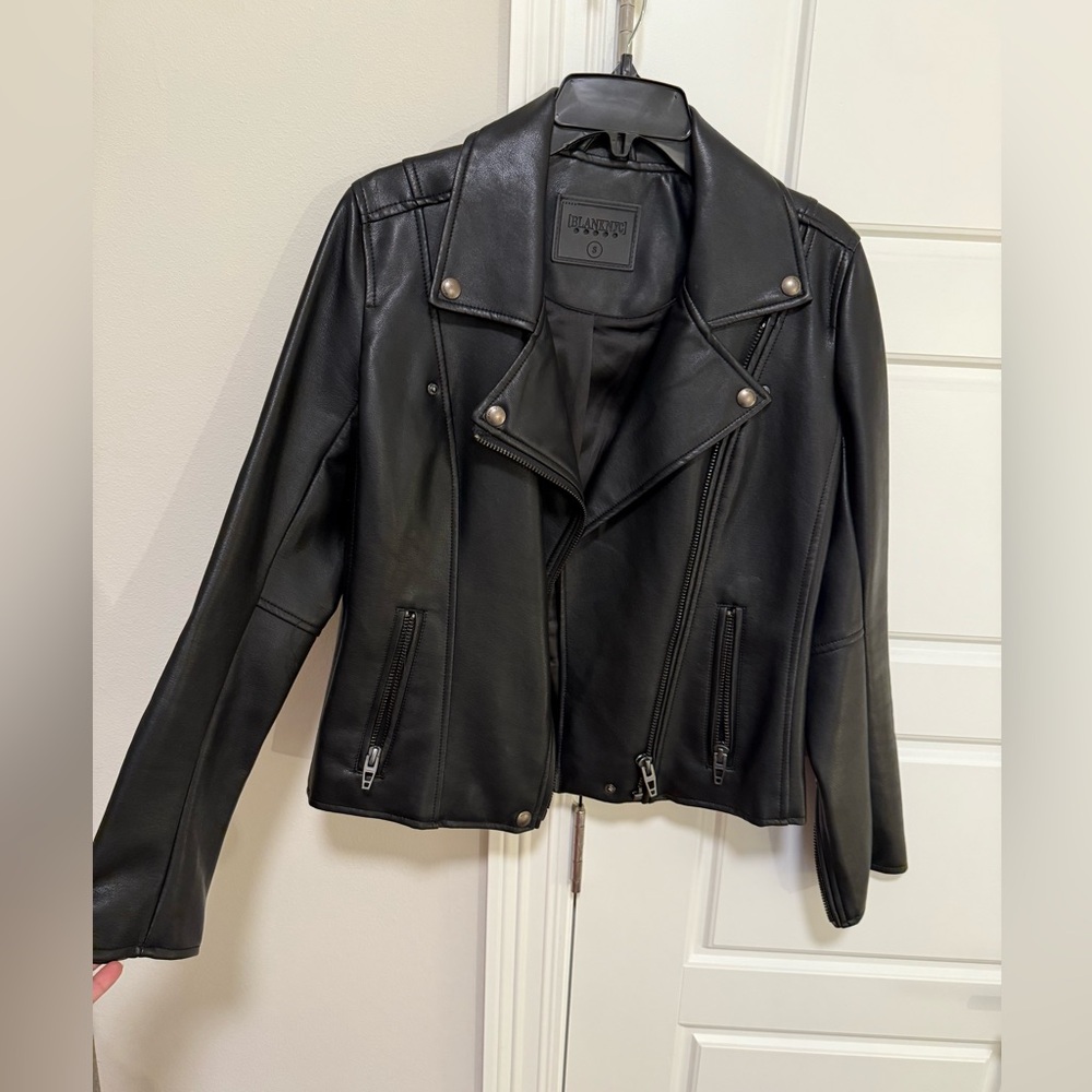 Blank NYC Black Moto Jacket Size Small